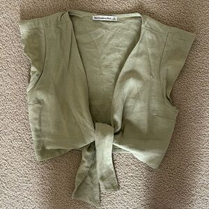 Abercrombie tie front top